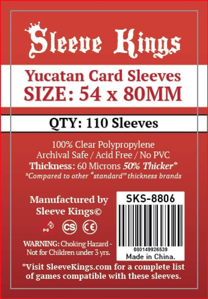 Sleeve Kings 8806 YuCATAN 54mm X 80mm (110) 3 Sleeve Kings 8806 YuCATAN 54mm X 80mm (110)