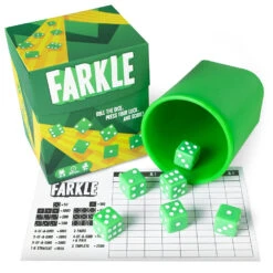 Farkle Lucky Four Leaf Clover Green