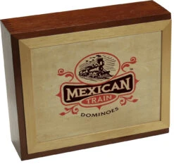 University Games Dominoes Mexican Train Deluxe (Wood Case)