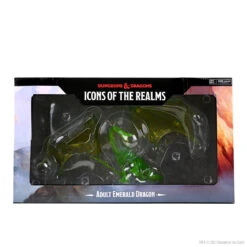 Dungeons And Dragons Fantasy Miniatures Icons Of The Realms Premium Emerald Dragon
