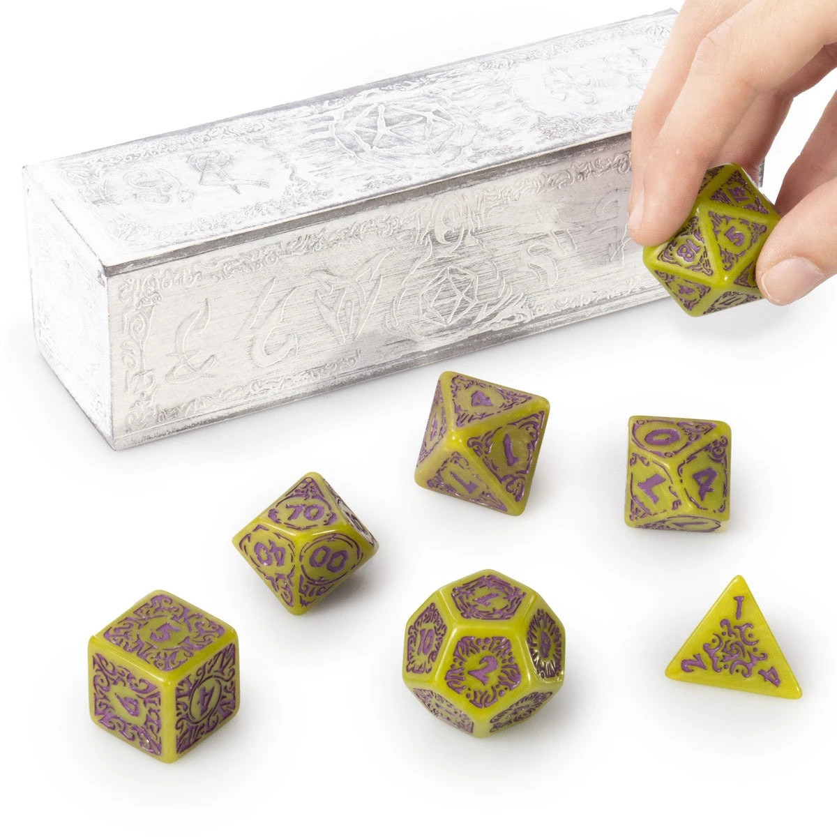 Wiz Dice Titan Dice Achlys Swamp Ooze W/Amethyst 3 Wiz Dice Titan Dice Achlys Swamp Ooze W/Amethyst