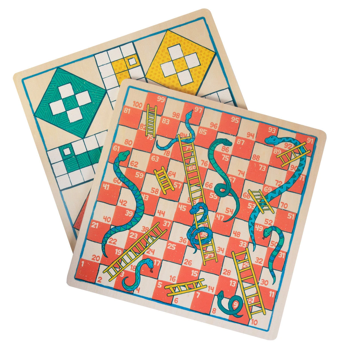 Ludo & Snakes & Ladders 2-In-1 Wooden Board Game 4 Ludo & Snakes & Ladders 2-In-1 Wooden Board Game - Image 2