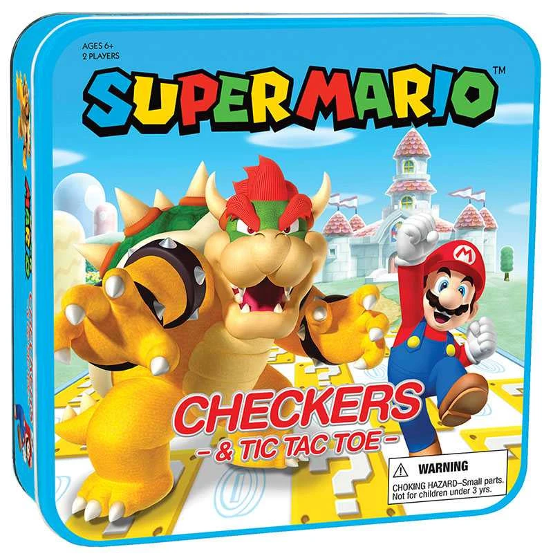 Checkers And Tic Tac Toe Combo Set Super Mario Vs Bowser 3 Checkers And Tic Tac Toe Combo Set Super Mario Vs Bowser