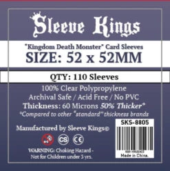 Sleeve Kings 8805 Square Mini KDM Gear Cards 52mm X 52mm (110)