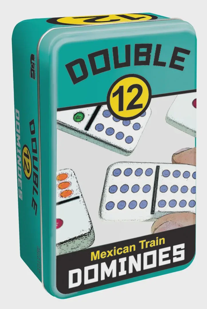 University Games Dominoes Double 12 Mexican Train In Tin 3 University Games Dominoes Double 12 Mexican Train In Tin