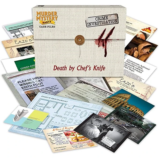 University Games Murder Mystery Party Case Files Death By Chef's Knife 3 University Games Murder Mystery Party Case Files Death By Chef's Knife