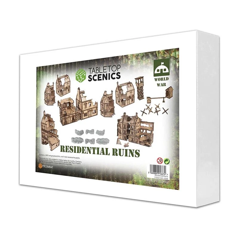 TT Combat Tabletop Scenics Residential Ruins Bundle 3 TT Combat Tabletop Scenics Residential Ruins Bundle