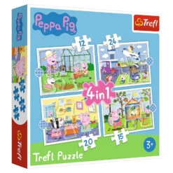 Trefl Puzzle Baby Peppa Pig Work And Play 4in1 12/15/20/24 Piece